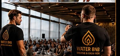 Djedi's team leading a Water BNB retreat session